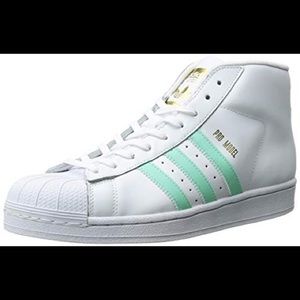 White and mint green pro model adidas